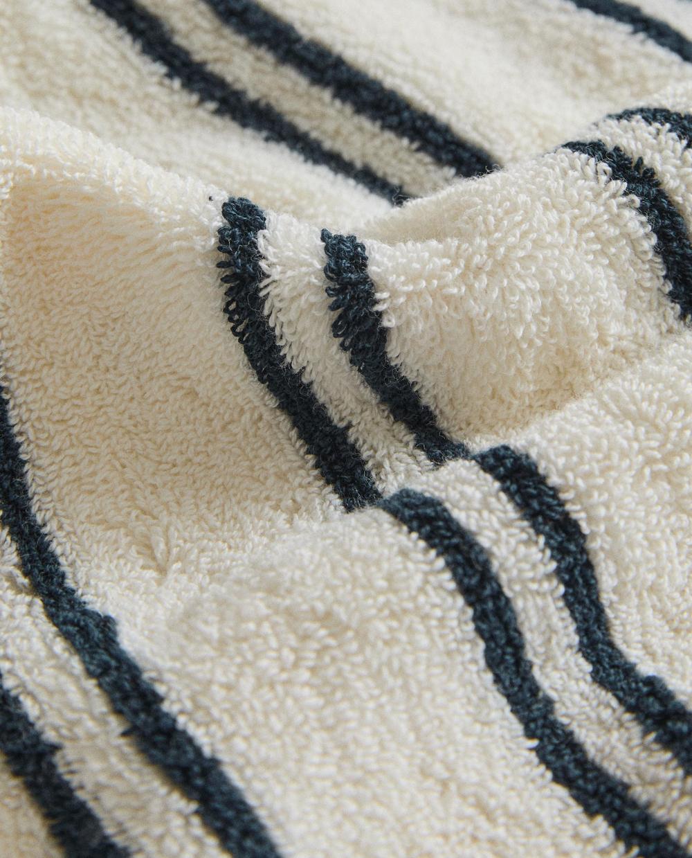 Zara Home Полотенце для лица и рук из хлопка, в полоску · 9547/013