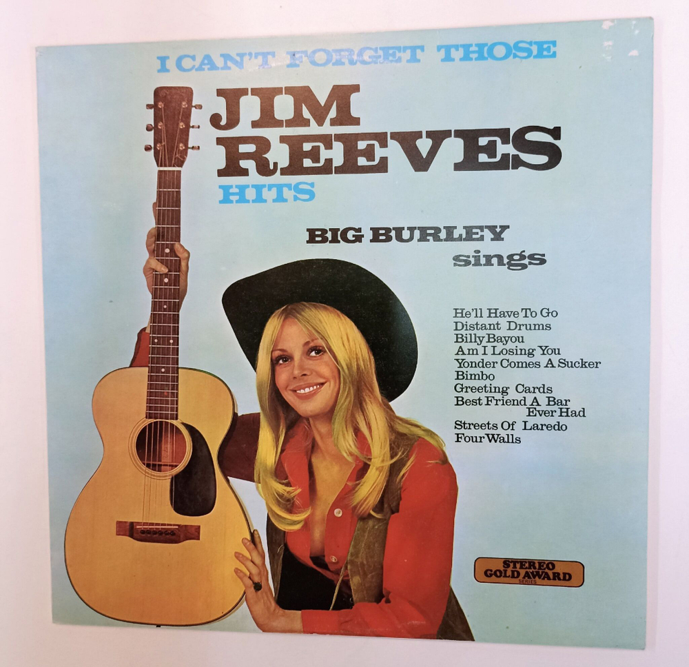 Винтажная виниловая пластинка LP Big Burley I Cant Forget Those Jim Reeves Hits (UK 1971)