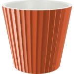 Горшок для цветов пластиковый 2л d-16см «Sand» с дренажной вставкой, итальянский терракот