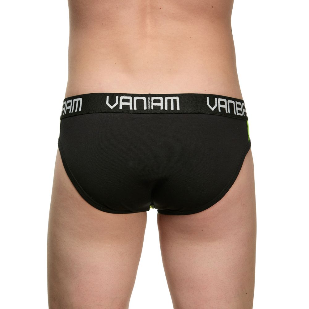 Мужские трусы слипы салатовые/черные Van Baam