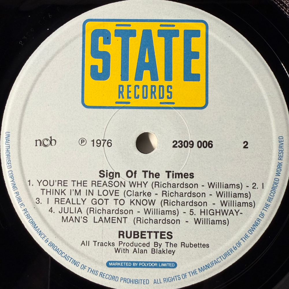Rubettes – Sign Of The Times (Скандинавия 1976г.)