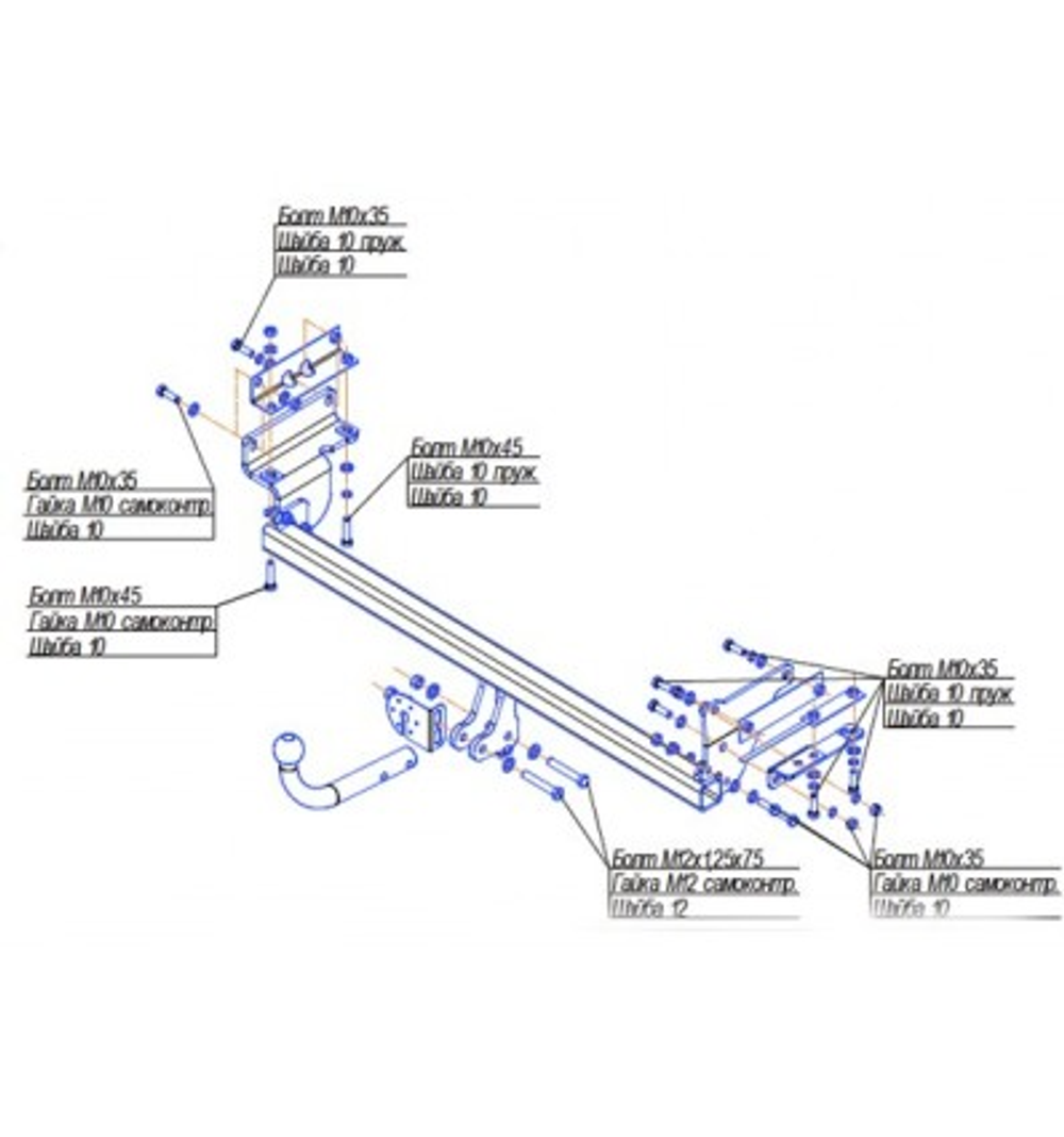 Фаркоп Oris на Nissan Qashqai 2006-2014 (паспорт и сертификат в комплекте,без электрики) 4357-A