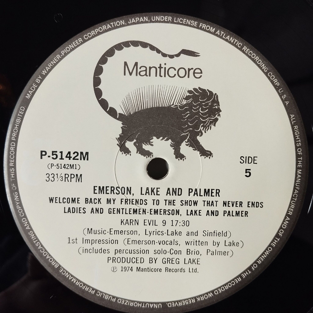 Винтажная виниловая пластинка LP Emerson, Lake and Palmer Welcome Back My Friends To The Show That Never Ends Ladies And Gentlemen (Japan 1974) (Obi)