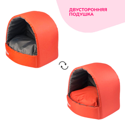 Дом эстрада ZOOEXPRESS "Oxford" двухсторонняя, красный/серый