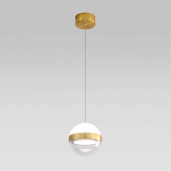 5036/9L L-VISION ODL24 511 ант.бронза/прозрачн/молочный/металл/акрил Подвес LED 9W 4000K 480лм RONI