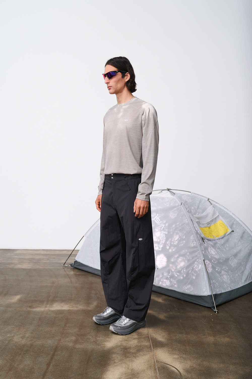 Брюки Nothomme Blue Outdoor Functional Wide-Leg Straight Work Pants "Black Grey"