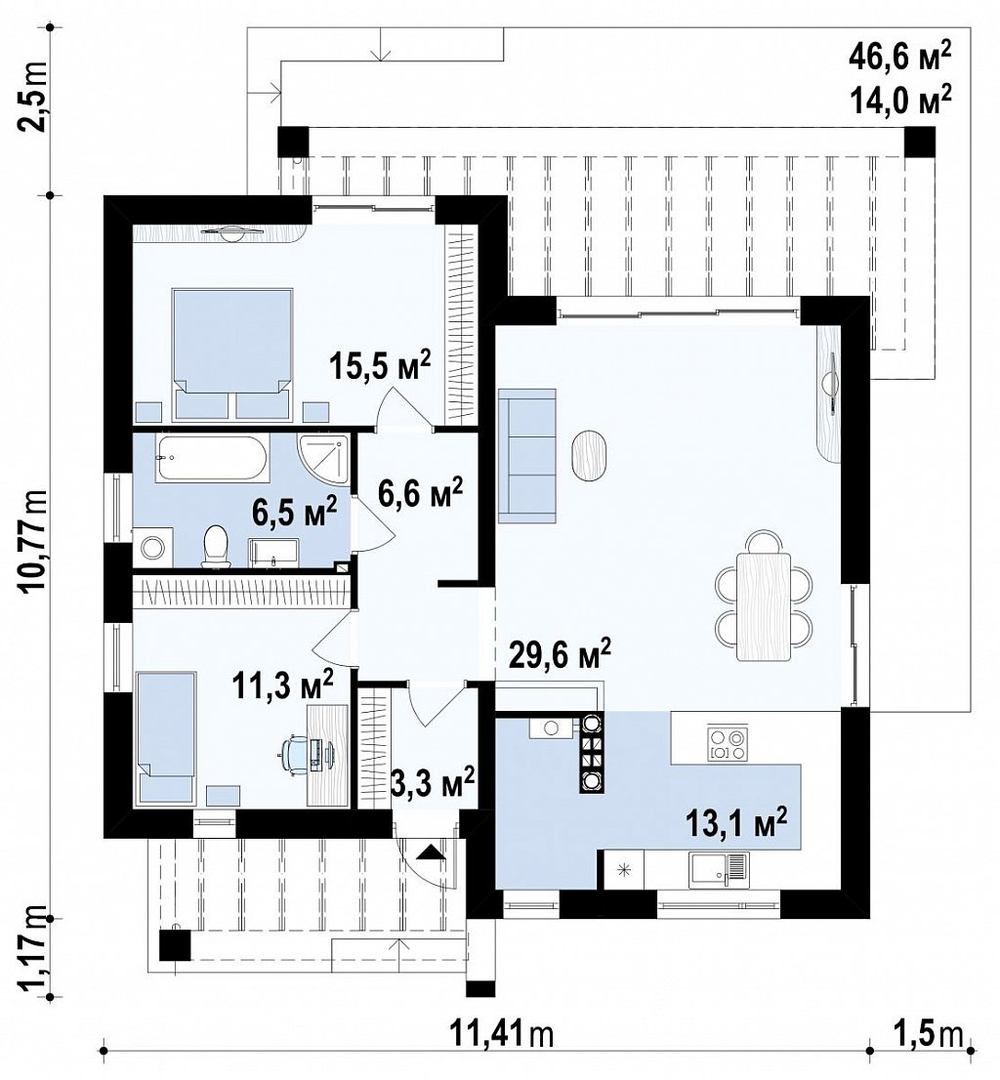 Проект Дома 86 кв. м К-163