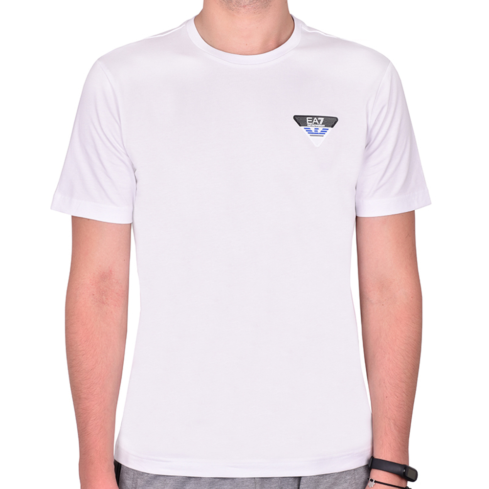 Мужская теннисная футболка EA7 Man Jersey T-Shirt - белый