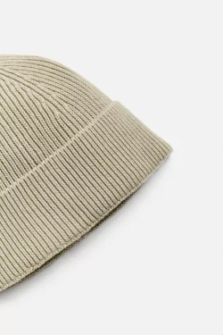 ZARA БАЗОВАЯ ШАПКА БИНИ, СЕРОВАТО-КОРИЧНЕВЫЙ