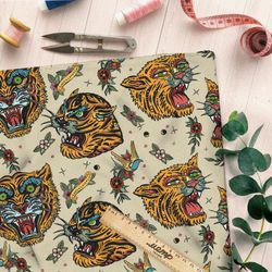 Ткань блэкаут опасные тигры