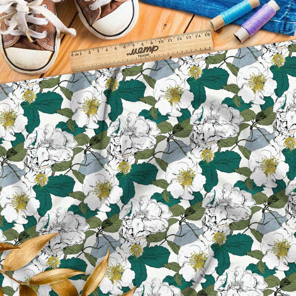 Ткань премиум дюспо весенний вальс