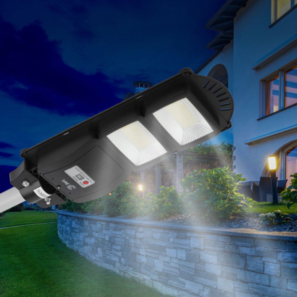 ЭРА Консольный светильник на солн. бат.,SMD, 40W, с датч. движ., ПДУ, 700lm, 5000К, IP65 | Уличное освещение на солнечных батареях