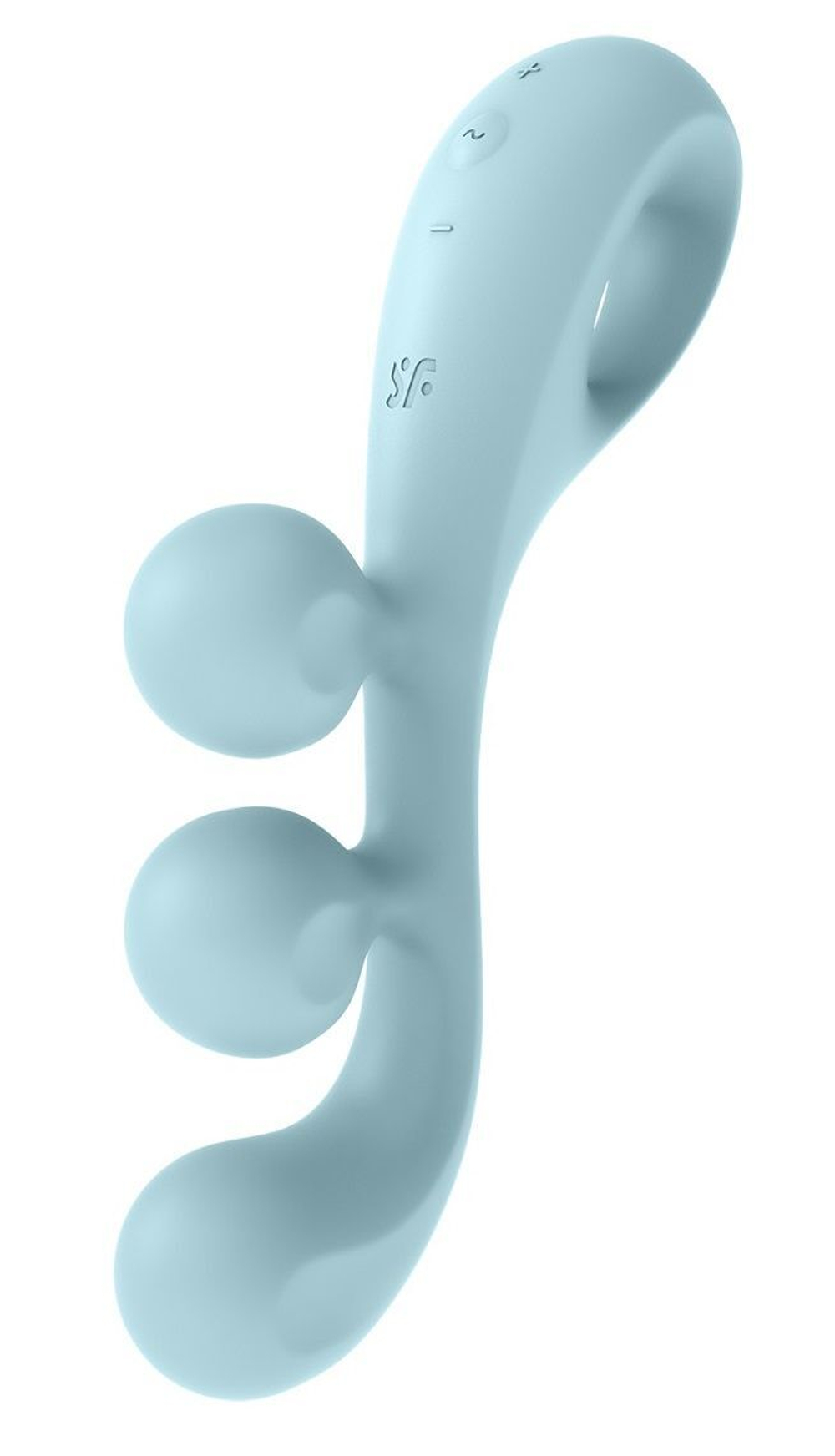 Голубой тройной вибромассажёр Tri Ball 2