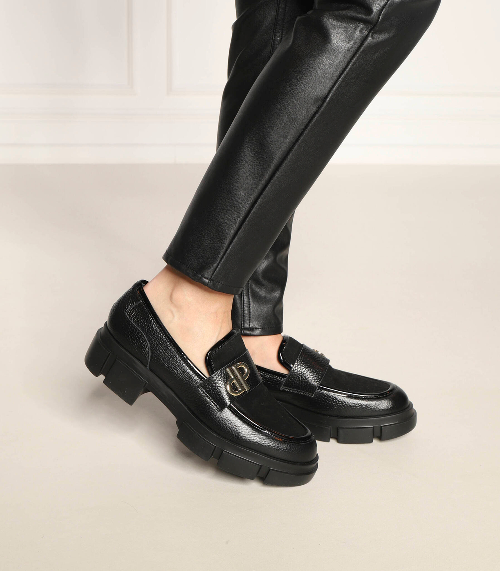 Кожаные мокасины Pollini - черный(SA10114H1FTA3)