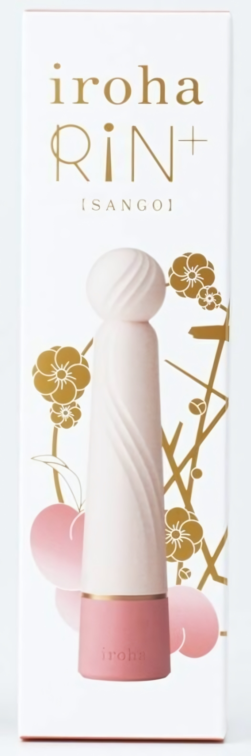 Нежно-розовый вибратор с шаровидной мягкой головкой IROHA Rin+ Sango - 16 см. (Цвет: нежно-розовый)