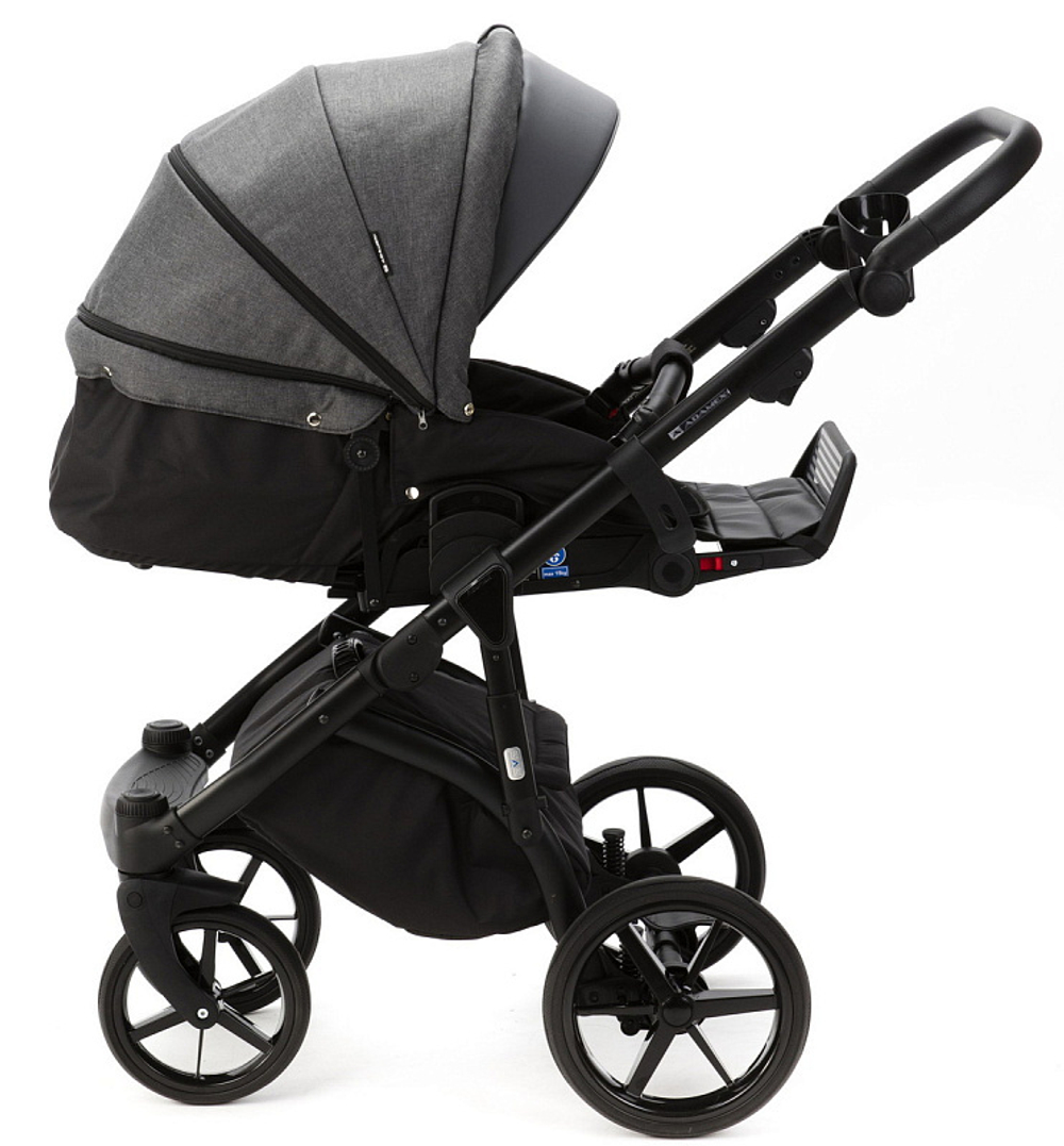 Детская коляска Adamex Nola 2 в 1 N-PS58 (Т.СЕР.+ Т.СЕР. КОЖА)