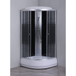 Душевая кабина Loranto 100х100х215 поддон 25см, мозаичный узор, прозрачное стекло 4мм, профиль хром (CS661025K100)