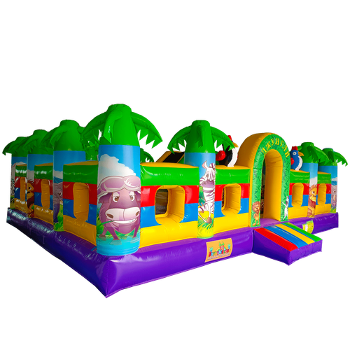 Коммерческий надувной батут "Сафари-джунгли ЭКСТРА", 8*6*2,5 м