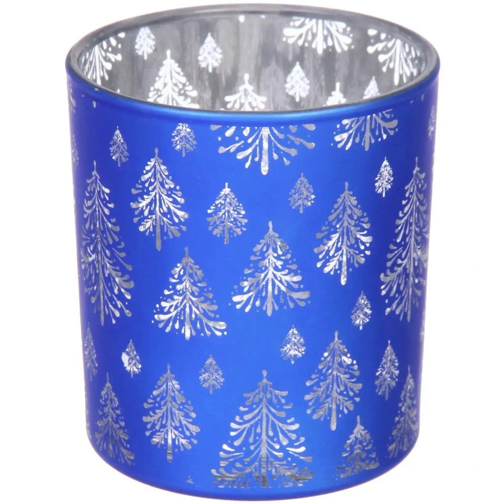 Подсвечник «Сказочная метель» 7*7,8 см, Синий