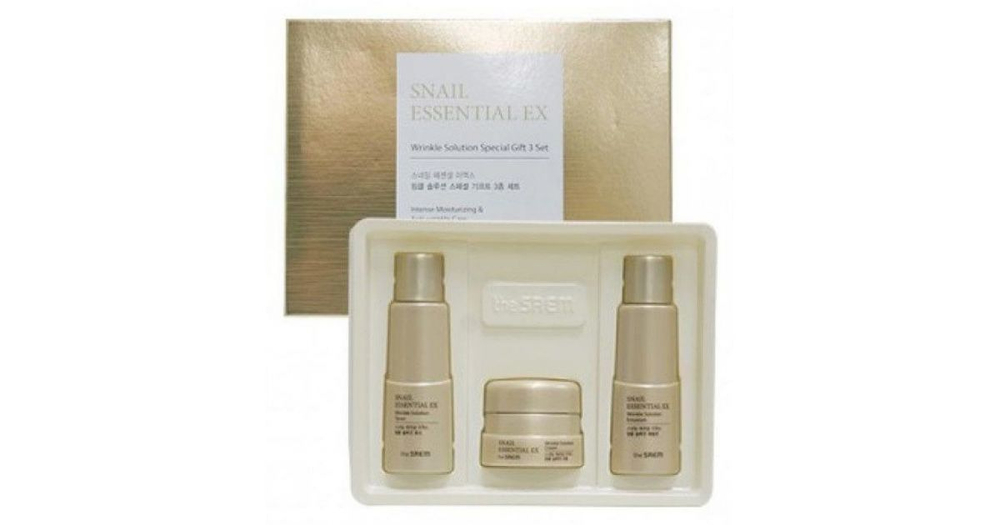 Набор уходовый антивозрастной  (Not fot sale)Snail Essential EX Wrinkle Solution Special Gift 3 Set 31мл*2/10мл. Страна производитель: Корея (Уход за лицом)