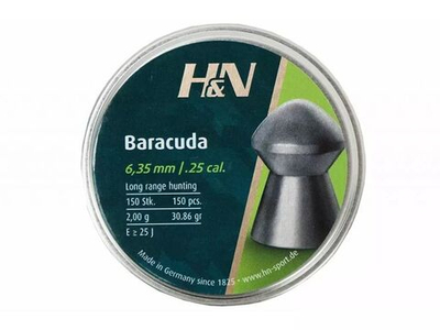Пуля пневм. 6,35 H&N Baracuda, 2,01г, 150 шт/бан