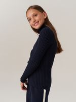 Джемпер водолазка для девочки AT274 синий