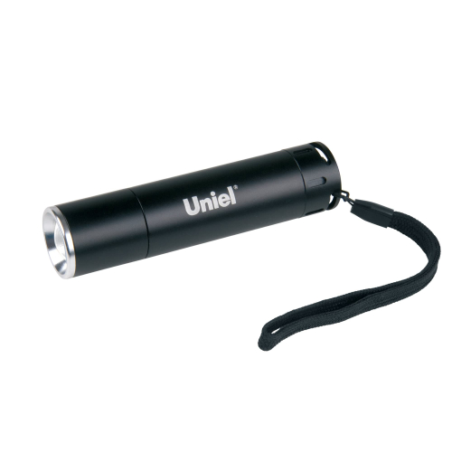 S-LD029-C Black Фонарь Uniel серии Стандарт «In focus — Triplex», алюминиевый корпус, 1W LED, упаковка — кламшелл, 3 Х АAА н/к, цвет — черный