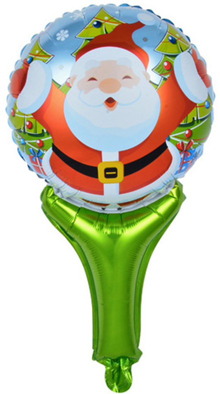 Шар с клапаном (17''/43 см) Мини-фигура, Дед Мороз, 1 шт.