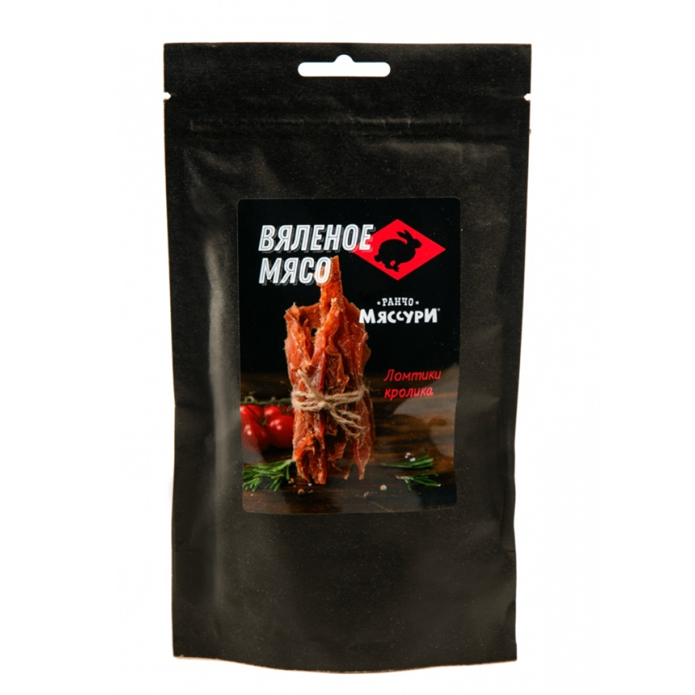 Вяленое мясо Кролик Ранчо Мяссури Гурмэ, 50 гр