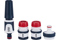 Комплект для полива Elitech HF 006 Garden 4 предмета: насадка д/шланга, 1/2"соед.,1/2"соед.с акваст 206030