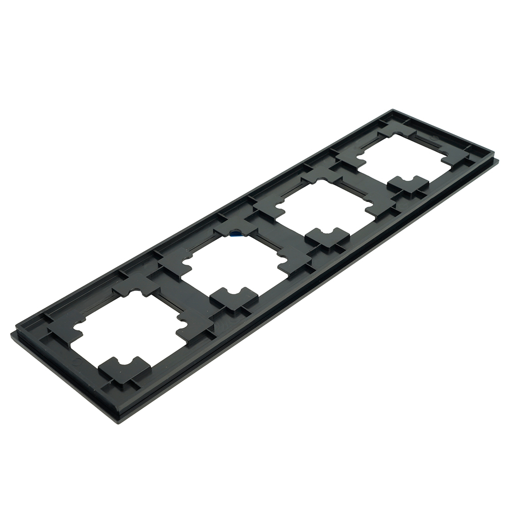 Рамка 4-местная, металл, STEKKER MFR00-7004-05, серия Катрин, черный 50024