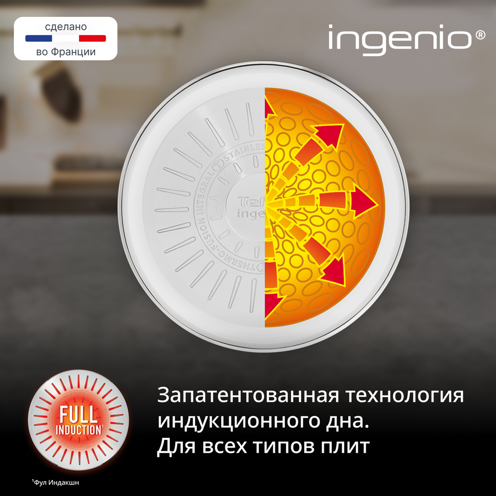 Набор посуды со съемной ручкой 13 предметов Tefal Ingenio Emotion L896SD04