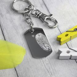 Брелок с гравировкой отпечатка пальца на заказ