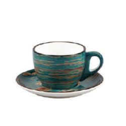 Кофейная пара   Dark Green Lines 100 мл, 12 см, h 5 см, P.L. Proff Cuisine [6]