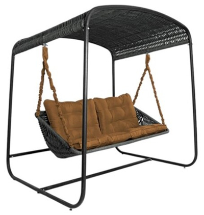 Качели DeckWOOD Sky Bed Lite (черный, подушка коричневая)