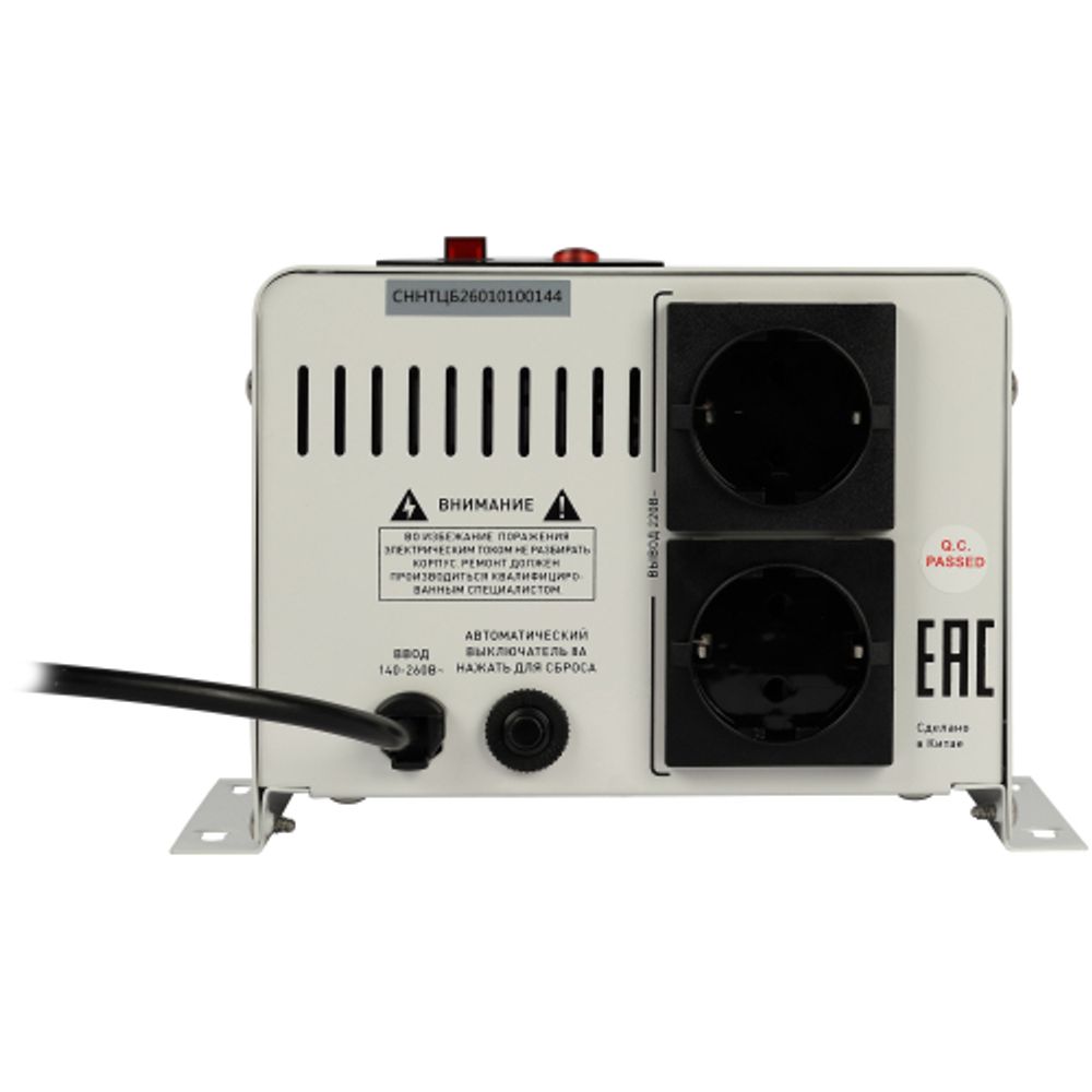 Стабилизатор напряжения ЭРА СННТ-1000-ЦБ настенный ц.д. 140-260В/220/В 1000ВА белый | Настенные