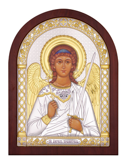 Ангел Хранитель, икона арочная, красное дерево 175х225