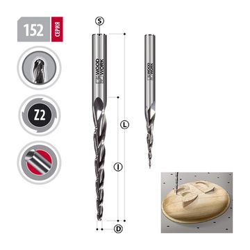 Фреза монолитная для 3D обработки дерева R=0,25 L=75 I=30,5 S=6 Woodwork 152.0575.06