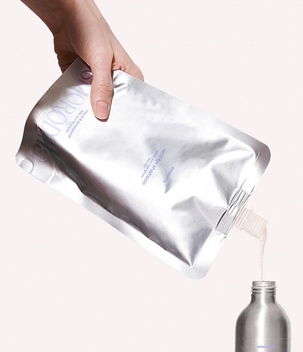 Рефил восстанавливающего шампуня для поврежденных и окрашенных воло, 500 мл (Smorodina)