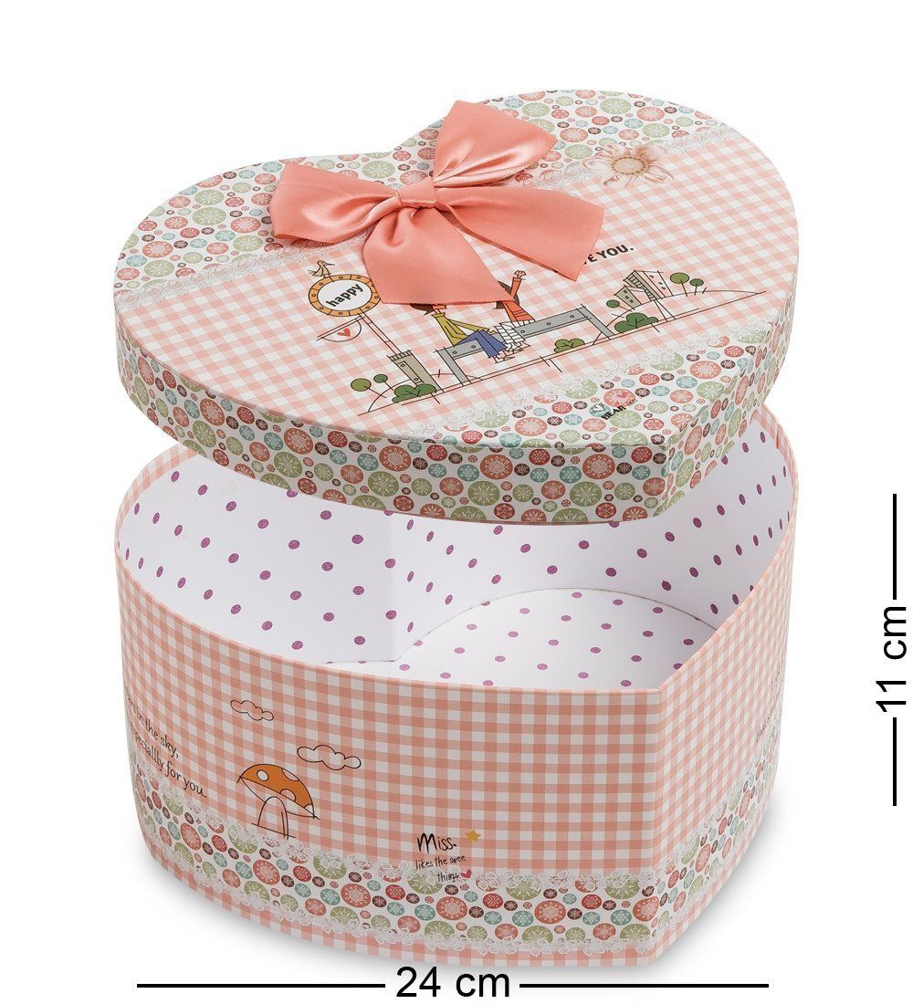 WG-54/2-A Коробка подарочная «Сердце» цв.коралловый