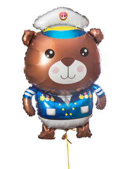Шар (34""/86 см) Фигура, Мишка Капитан, 1 шт. В149