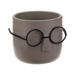 Кашпо СТИВ D115мм 0,65л со вставкой французский серый