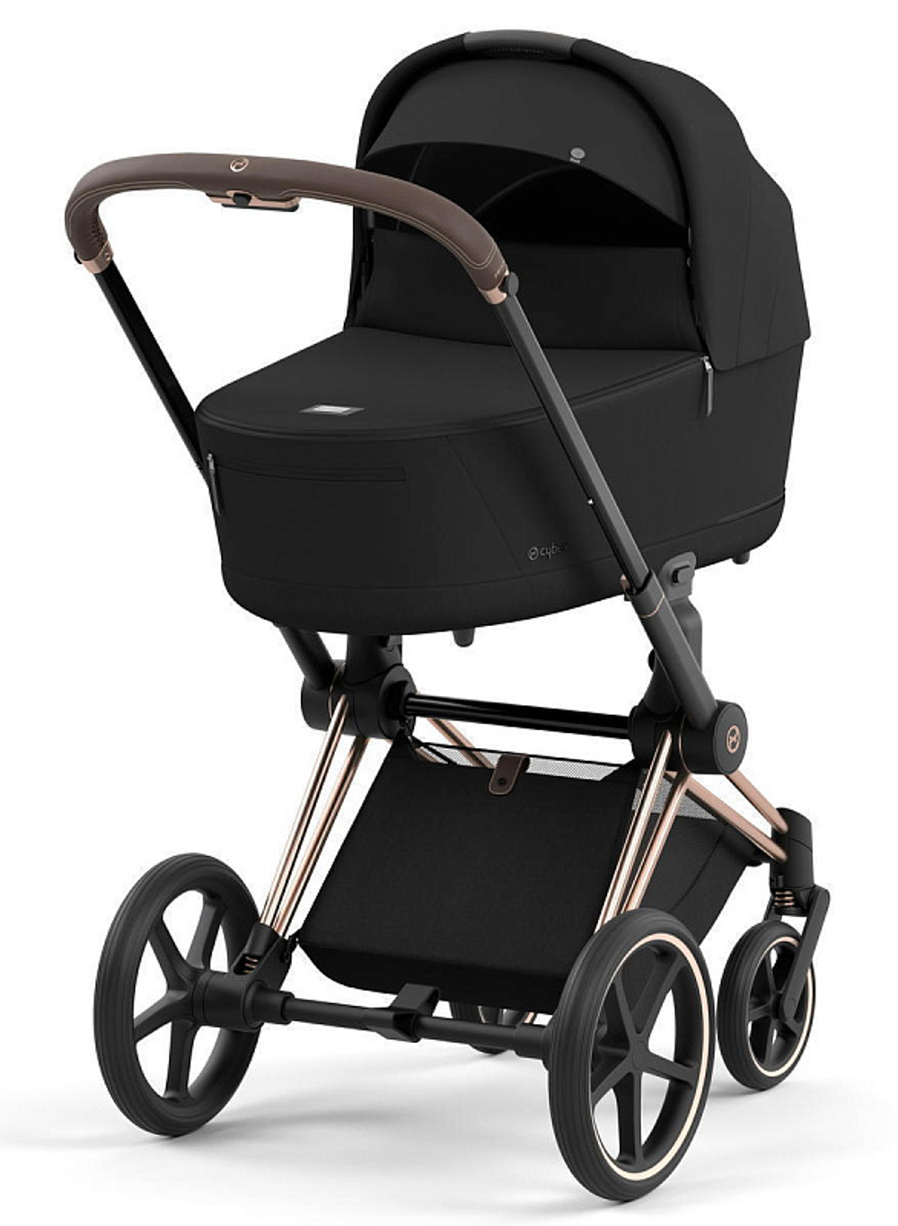Коляска 3 в 1 Cybex Priam IV Rosegold и автокресло Cloud G i-Size Lava Grey Plus Sepia Black