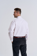 Сорочка мужская ELITA длинный рукав, цвет белый, клетка, хлопок, пэ 59011 02