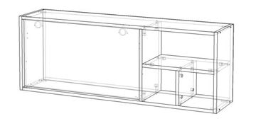 Шкаф навесной ГРАНД-ЛАВОРО-10 /1100*400*253/ дуб сонома / белый