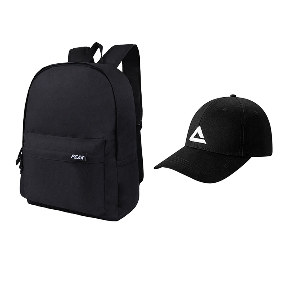 PEAK Nylon Backpack Regular Unisex Black