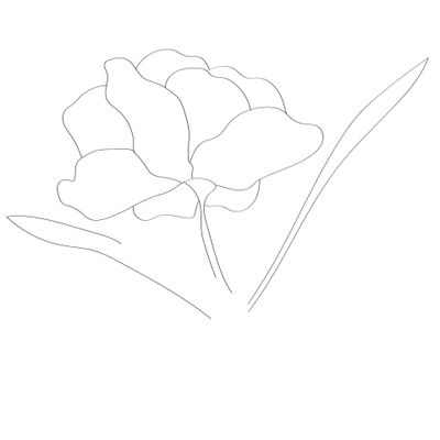 Цветок одной линией