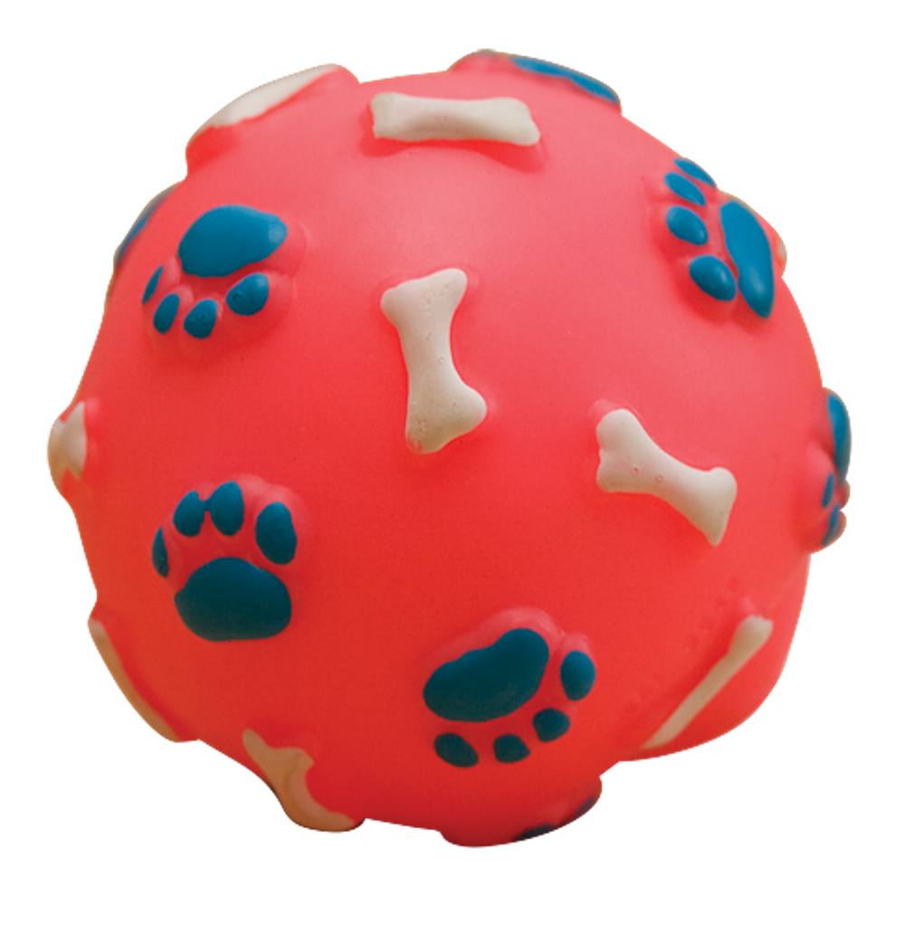 Игрушка мяч лапки-кости пищалка 7,2см Зооник