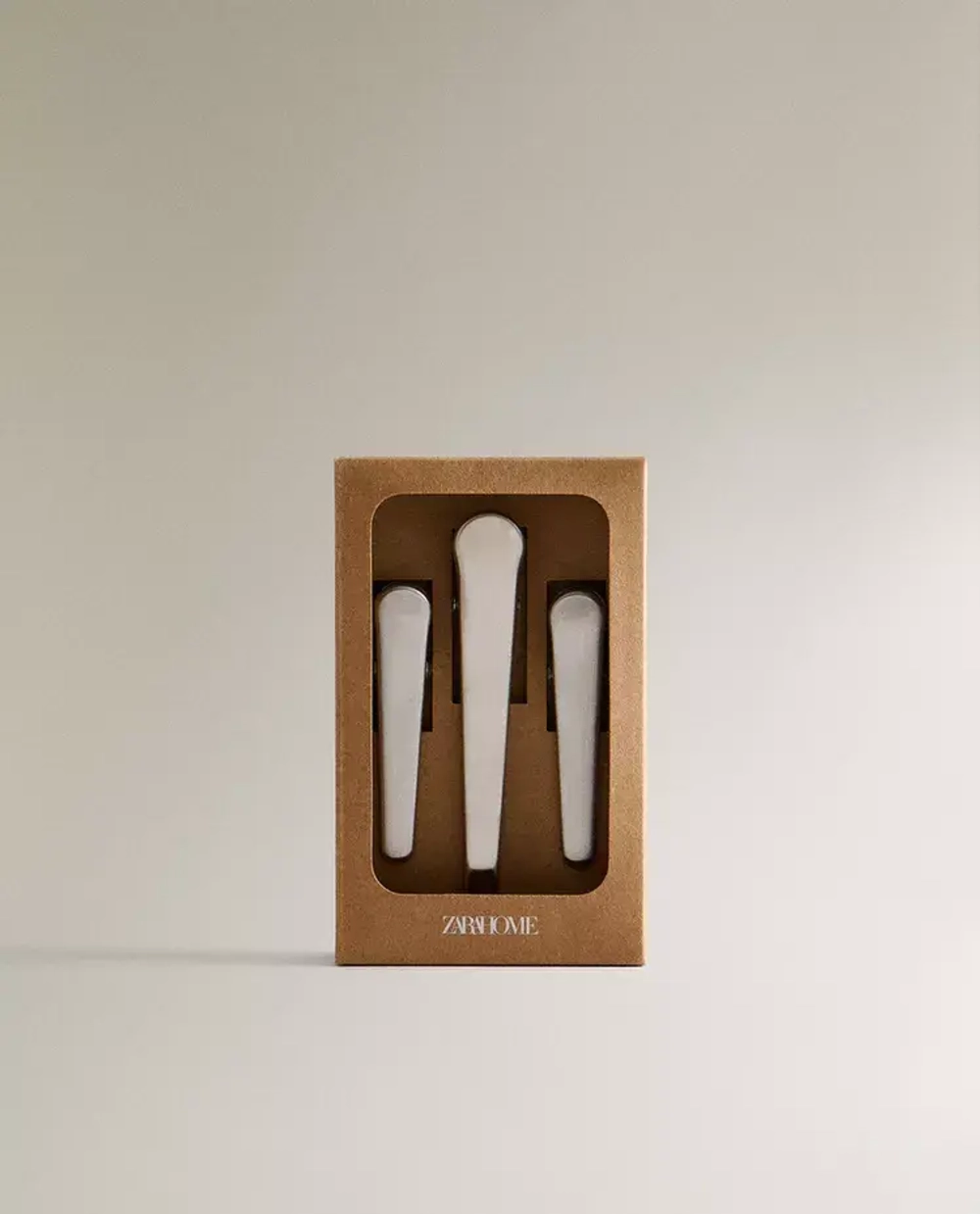ZARA HOME НАБОР СТАЛЬНЫХ ЗАЖИМОВ (3 ШТ.), СТАЛЬНОЙ