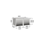Антресоль Альта 0.9 (400) с зеркалом